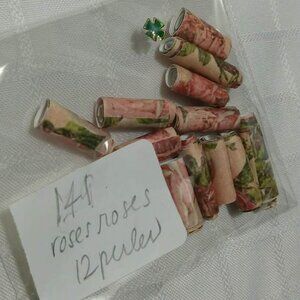 One-of-a-kind handmade/hand rolled paper beads/jewelry making/craft supplies/DIY